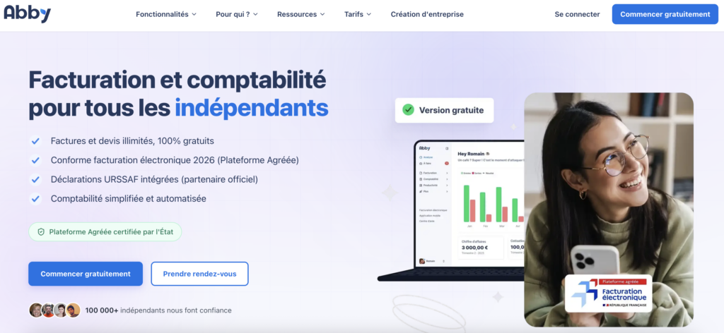 Abby, logiciel de comptabilité pour prestations de service