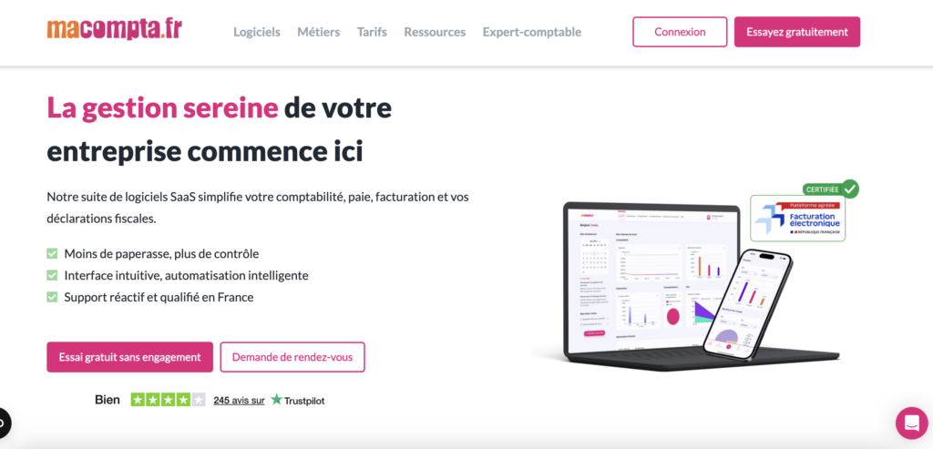 Macompta.fr logiciel comptable