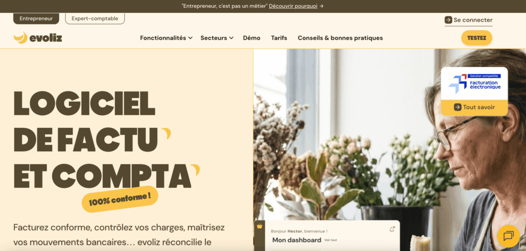 Evoliz, logiciel de comotabilité
