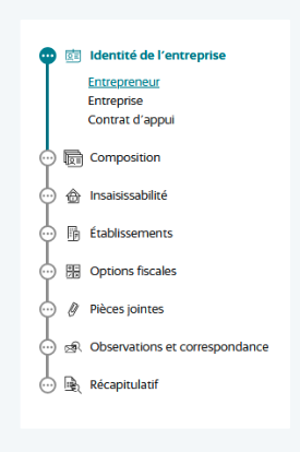 onglet identité de l'entreprise inpi lmnp