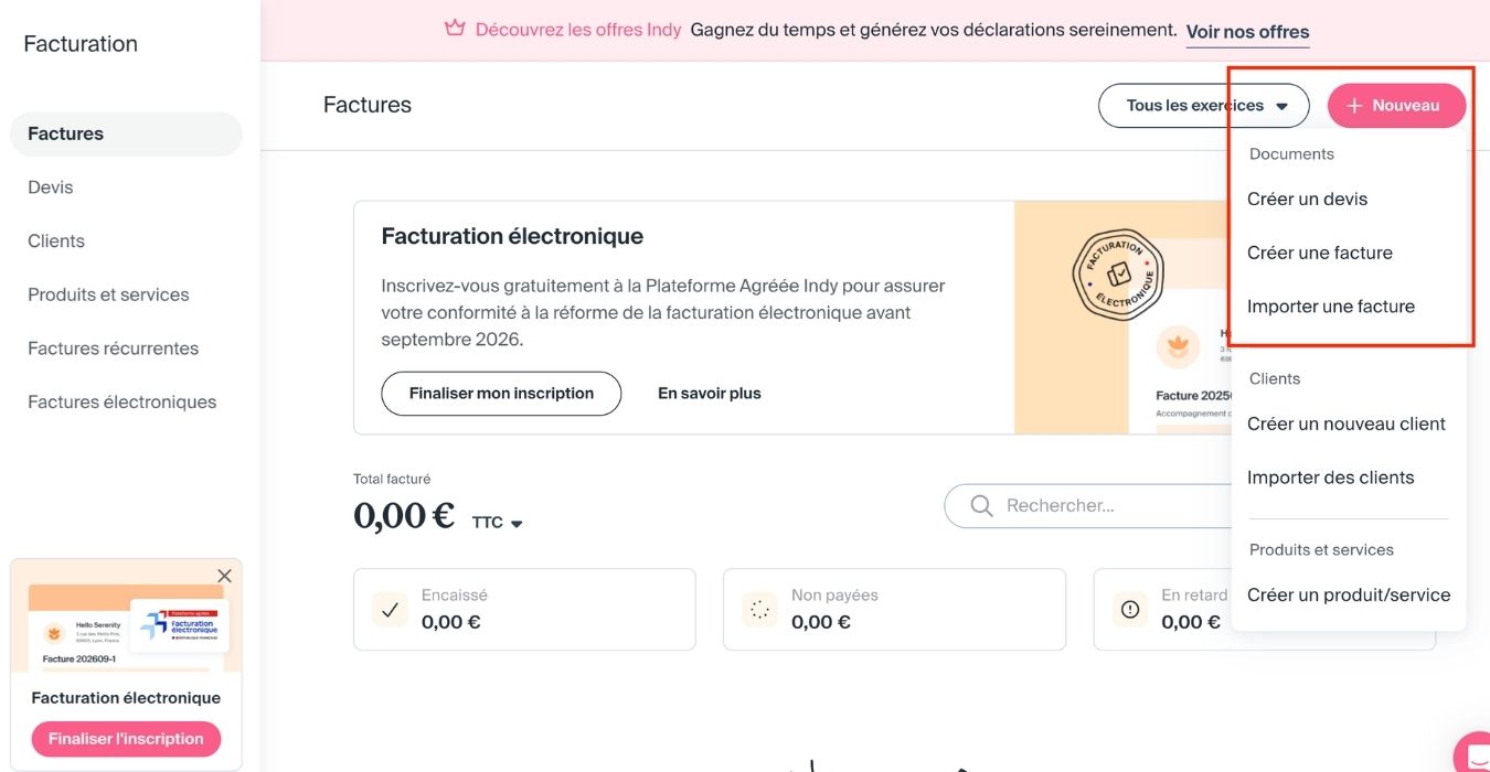 Convertir PDF en facture électronique : étape 1