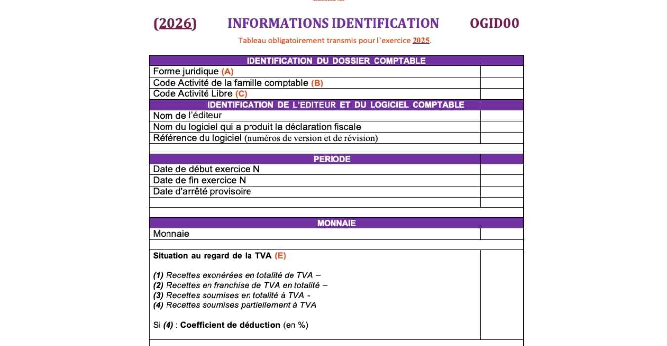 informations identification