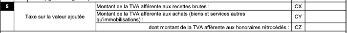 Cadre 5 annexe 2035 professions libérales