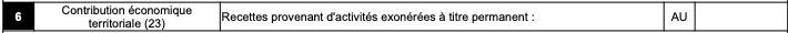 Cadre 6 annexe 2035 professions libérales