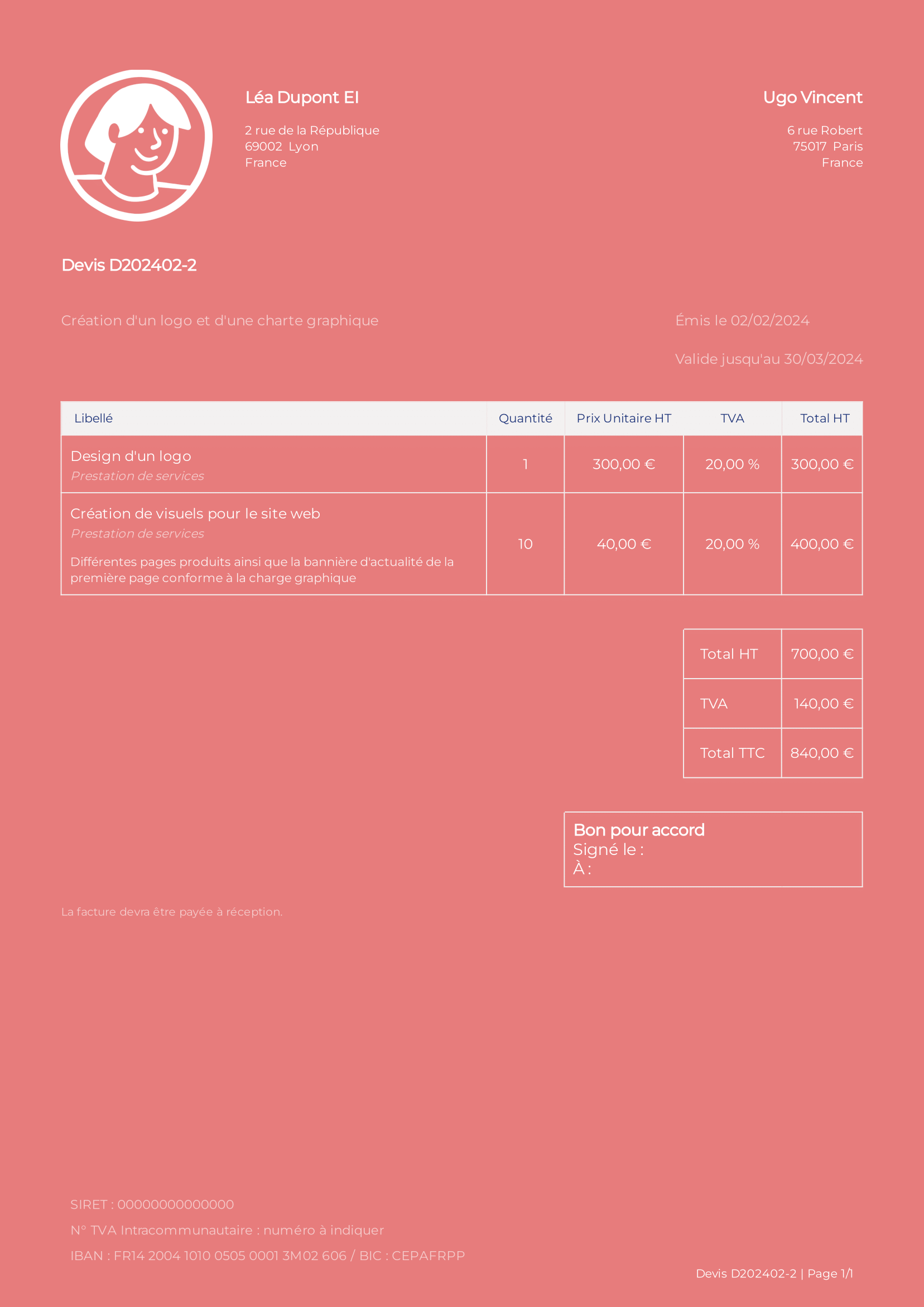 devis personnalisé sur Indy