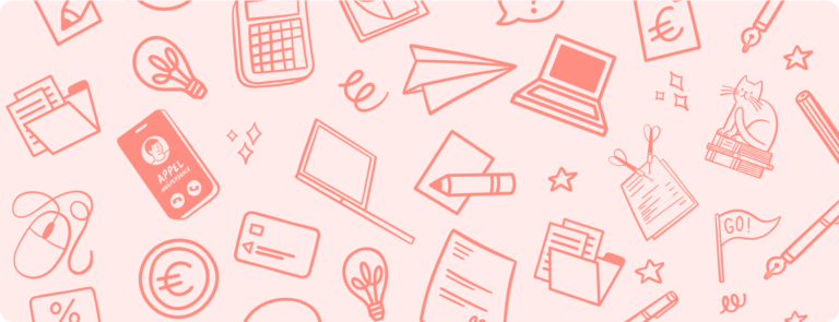 illustrations rouge sur les modèles de facture vierge