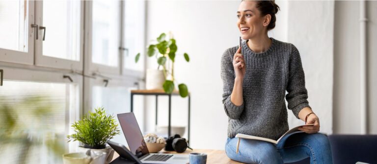 une gérante d'eurl heureuse