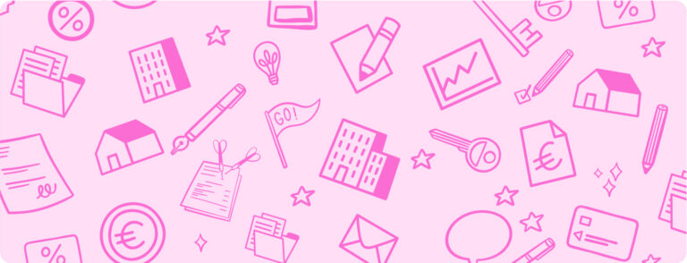 Illustration statut SCI : immeuble, clef, maison, déclaration comptable...