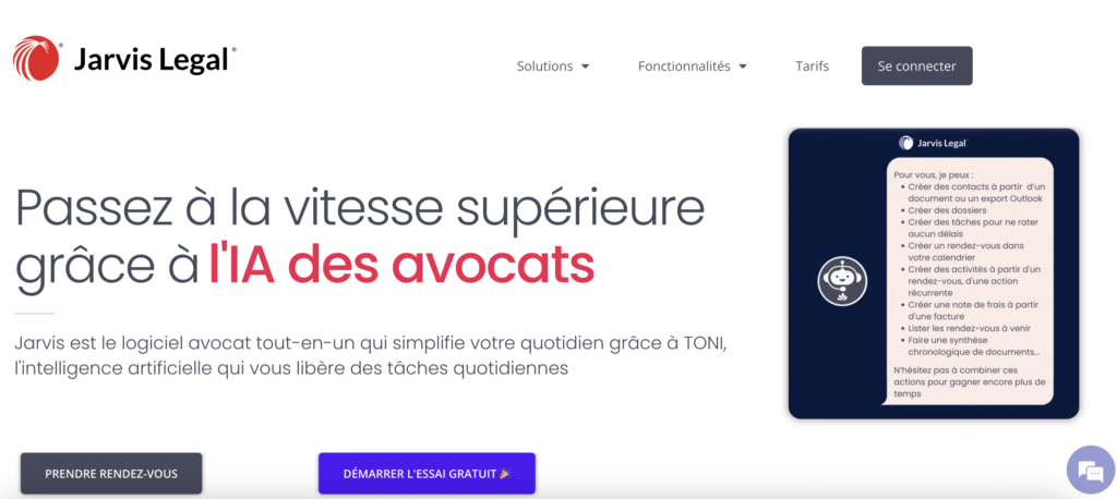Jarvis Legal, logiciel de facturation pour avocats