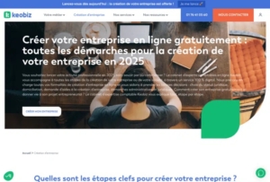 Keobiz logiciel de création d'entreprise.