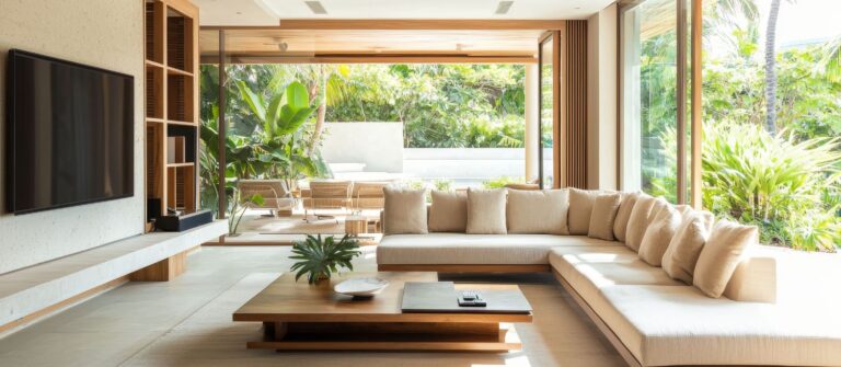 location meublée, appartement avec jardin