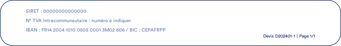 mention compte en banque devis indy